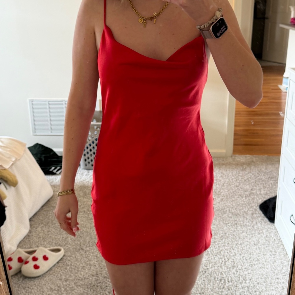 White Fox Red Mini Dress